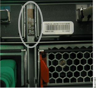 Storage enclosure midplane rear serial-number label