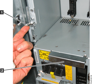 DC-UPS DSU lower section left side release lever