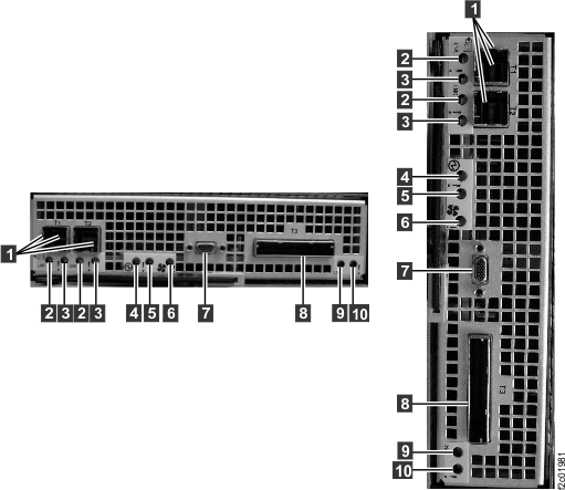 Storage enclosure RAID controller card (rear view)