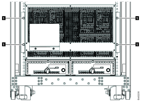 BSM set enclosure cover (Models 98x, single-phase power) (front)