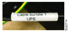 UPS cable tie bar label