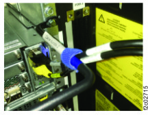 PCN cables and fastened to cable tie bar