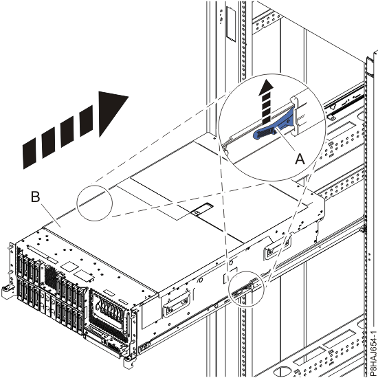 Placing the CEC enclosure into the operating position
