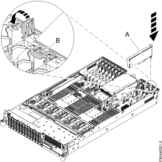 Installing or replacing a PCIe adapter in a rack-mounted system